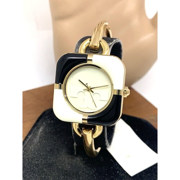 Tory Burch Women's Watch TBW6214SET Gold Cream Dial Bangle Interchangeable Bezel - Picture 13 of 15